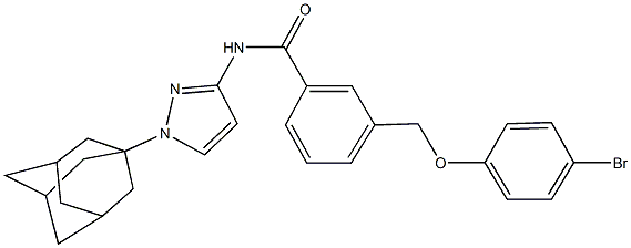 N-[1-(1-adamantyl)-1H-pyrazol-3-yl]-3-[(4-bromophenoxy)methyl]benzamide Struktur