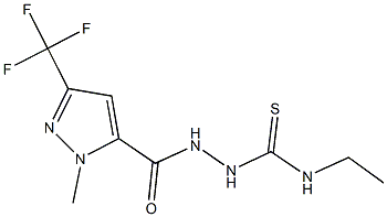 N-ethyl-2-{[1-methyl-3-(trifluoromethyl)-1H-pyrazol-5-yl]carbonyl}hydrazinecarbothioamide Struktur