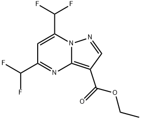 ethyl 5,7-bis(difluoromethyl)pyrazolo[1,5-a]pyrimidine-3-carboxylate Struktur