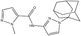 N-[1-(1-adamantyl)-1H-pyrazol-3-yl]-1-methyl-1H-pyrazole-5-carboxamide Struktur