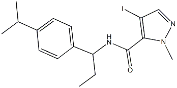 4-iodo-N-[1-(4-isopropylphenyl)propyl]-1-methyl-1H-pyrazole-5-carboxamide Struktur