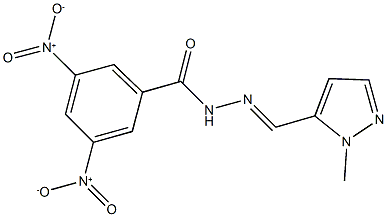 3,5-dinitro-N'-[(1-methyl-1H-pyrazol-5-yl)methylene]benzohydrazide Struktur