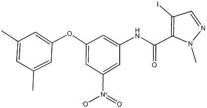 N-{3-(3,5-dimethylphenoxy)-5-nitrophenyl}-4-iodo-1-methyl-1H-pyrazole-5-carboxamide Structure