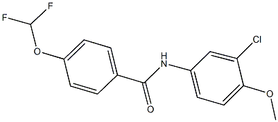 N-(3-chloro-4-methoxyphenyl)-4-(difluoromethoxy)benzamide Struktur