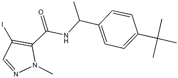 N-[1-(4-tert-butylphenyl)ethyl]-4-iodo-1-methyl-1H-pyrazole-5-carboxamide Struktur