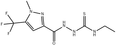 N-ethyl-2-{[1-methyl-5-(trifluoromethyl)-1H-pyrazol-3-yl]carbonyl}hydrazinecarbothioamide Struktur