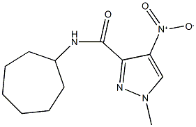 N-cycloheptyl-4-nitro-1-methyl-1H-pyrazole-3-carboxamide Struktur