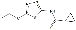 N-[5-(ethylsulfanyl)-1,3,4-thiadiazol-2-yl]cyclopropanecarboxamide Struktur