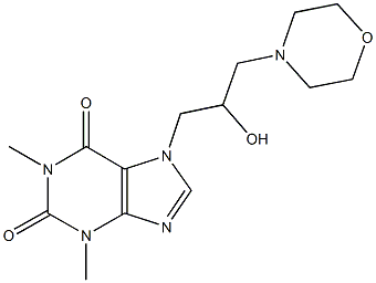 7-[2-hydroxy-3-(4-morpholinyl)propyl]-1,3-dimethyl-3,7-dihydro-1H-purine-2,6-dione Struktur