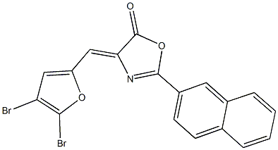 4-[(4,5-dibromo-2-furyl)methylene]-2-(2-naphthyl)-1,3-oxazol-5(4H)-one Struktur