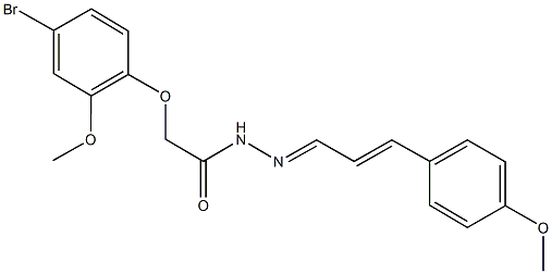 2-(4-bromo-2-methoxyphenoxy)-N'-[3-(4-methoxyphenyl)-2-propenylidene]acetohydrazide Struktur