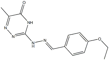 4-ethoxybenzaldehyde (6-methyl-5-oxo-4,5-dihydro-1,2,4-triazin-3-yl)hydrazone Struktur