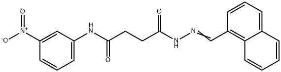 N-{3-nitrophenyl}-4-[2-(1-naphthylmethylene)hydrazino]-4-oxobutanamide Struktur