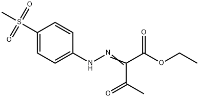 ethyl 2-{[4-(methylsulfonyl)phenyl]hydrazono}-3-oxobutanoate Struktur