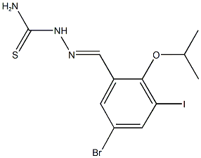 5-bromo-3-iodo-2-isopropoxybenzaldehyde thiosemicarbazone Struktur