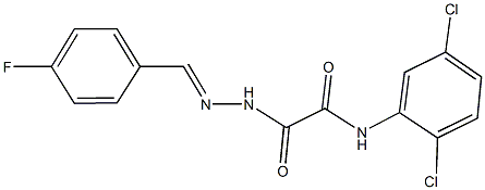 N-(2,5-dichlorophenyl)-2-[2-(4-fluorobenzylidene)hydrazino]-2-oxoacetamide Struktur