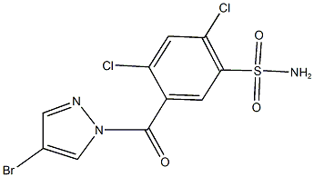 5-[(4-bromo-1H-pyrazol-1-yl)carbonyl]-2,4-dichlorobenzenesulfonamide Struktur