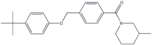 4-tert-butylphenyl 4-[(3-methyl-1-piperidinyl)carbonyl]benzyl ether Struktur