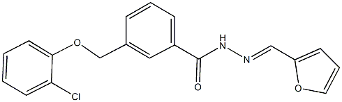 3-[(2-chlorophenoxy)methyl]-N'-(2-furylmethylene)benzohydrazide Struktur