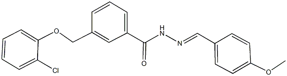 3-[(2-chlorophenoxy)methyl]-N'-(4-methoxybenzylidene)benzohydrazide Struktur