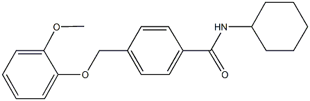 N-cyclohexyl-4-[(2-methoxyphenoxy)methyl]benzamide Struktur