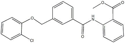 methyl 2-({3-[(2-chlorophenoxy)methyl]benzoyl}amino)benzoate Struktur