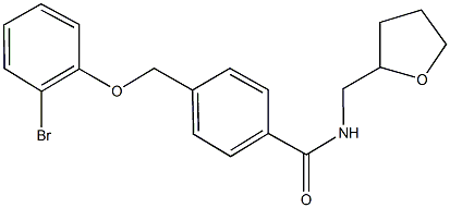 4-[(2-bromophenoxy)methyl]-N-(tetrahydro-2-furanylmethyl)benzamide Struktur