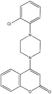 4-[4-(2-chlorophenyl)-1-piperazinyl]-2H-chromen-2-one Struktur