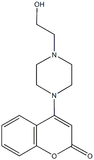 4-[4-(2-hydroxyethyl)-1-piperazinyl]-2H-chromen-2-one Struktur