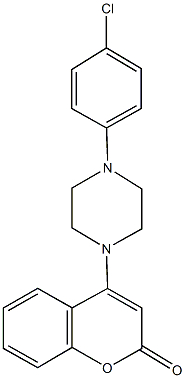 4-[4-(4-chlorophenyl)-1-piperazinyl]-2H-chromen-2-one Struktur