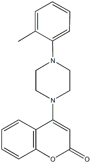 4-[4-(2-methylphenyl)-1-piperazinyl]-2H-chromen-2-one Struktur