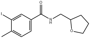 3-iodo-4-methyl-N-(tetrahydro-2-furanylmethyl)benzamide Struktur