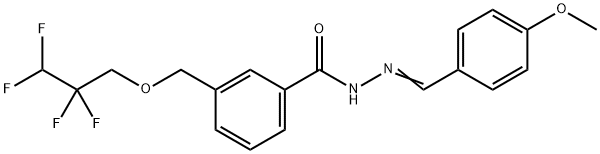 N'-(4-methoxybenzylidene)-3-[(2,2,3,3-tetrafluoropropoxy)methyl]benzohydrazide Struktur