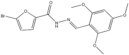 5-bromo-N'-(2,4,6-trimethoxybenzylidene)-2-furohydrazide Struktur