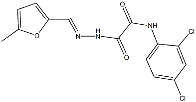 N-(2,4-dichlorophenyl)-2-{2-[(5-methyl-2-furyl)methylene]hydrazino}-2-oxoacetamide Struktur