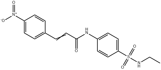 N-{4-[(ethylamino)sulfonyl]phenyl}-3-{4-nitrophenyl}acrylamide Struktur