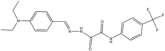 2-{2-[4-(diethylamino)benzylidene]hydrazino}-2-oxo-N-[4-(trifluoromethyl)phenyl]acetamide Struktur