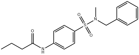 N-(4-{[benzyl(methyl)amino]sulfonyl}phenyl)butanamide Struktur