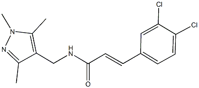 3-(3,4-dichlorophenyl)-N-[(1,3,5-trimethyl-1H-pyrazol-4-yl)methyl]acrylamide Struktur