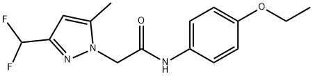 2-[3-(difluoromethyl)-5-methyl-1H-pyrazol-1-yl]-N-(4-ethoxyphenyl)acetamide Struktur