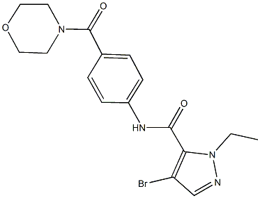 4-bromo-1-ethyl-N-[4-(4-morpholinylcarbonyl)phenyl]-1H-pyrazole-5-carboxamide Struktur