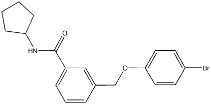 3-[(4-bromophenoxy)methyl]-N-cyclopentylbenzamide Struktur