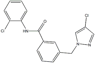 N-(2-chlorophenyl)-3-[(4-chloro-1H-pyrazol-1-yl)methyl]benzamide Struktur