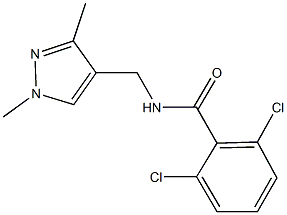 2,6-dichloro-N-[(1,3-dimethyl-1H-pyrazol-4-yl)methyl]benzamide Struktur