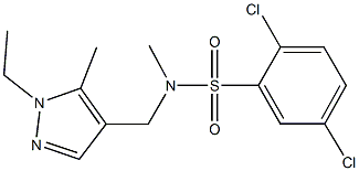 2,5-dichloro-N-[(1-ethyl-5-methyl-1H-pyrazol-4-yl)methyl]-N-methylbenzenesulfonamide Struktur