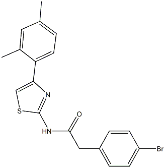 2-(4-bromophenyl)-N-[4-(2,4-dimethylphenyl)-1,3-thiazol-2-yl]acetamide Struktur