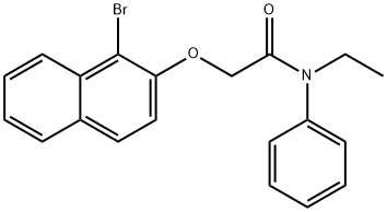 2-[(1-bromo-2-naphthyl)oxy]-N-ethyl-N-phenylacetamide Struktur