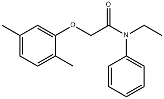 2-(2,5-dimethylphenoxy)-N-ethyl-N-phenylacetamide Struktur