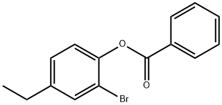 2-bromo-4-ethylphenyl benzoate Struktur