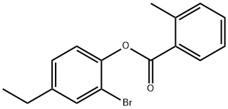 2-bromo-4-ethylphenyl 2-methylbenzoate Struktur